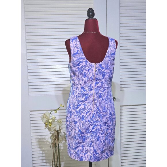 Lilly Pulitzer Women's Lilac Mila Shift Dress As I Can See Camelflage Sz 10 2787 - Picture 8 of 16